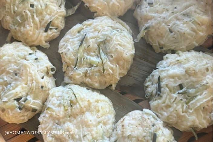 steamed zucchini fritters