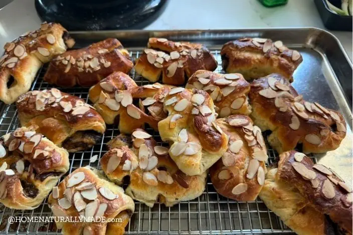 freshly baked bear claws