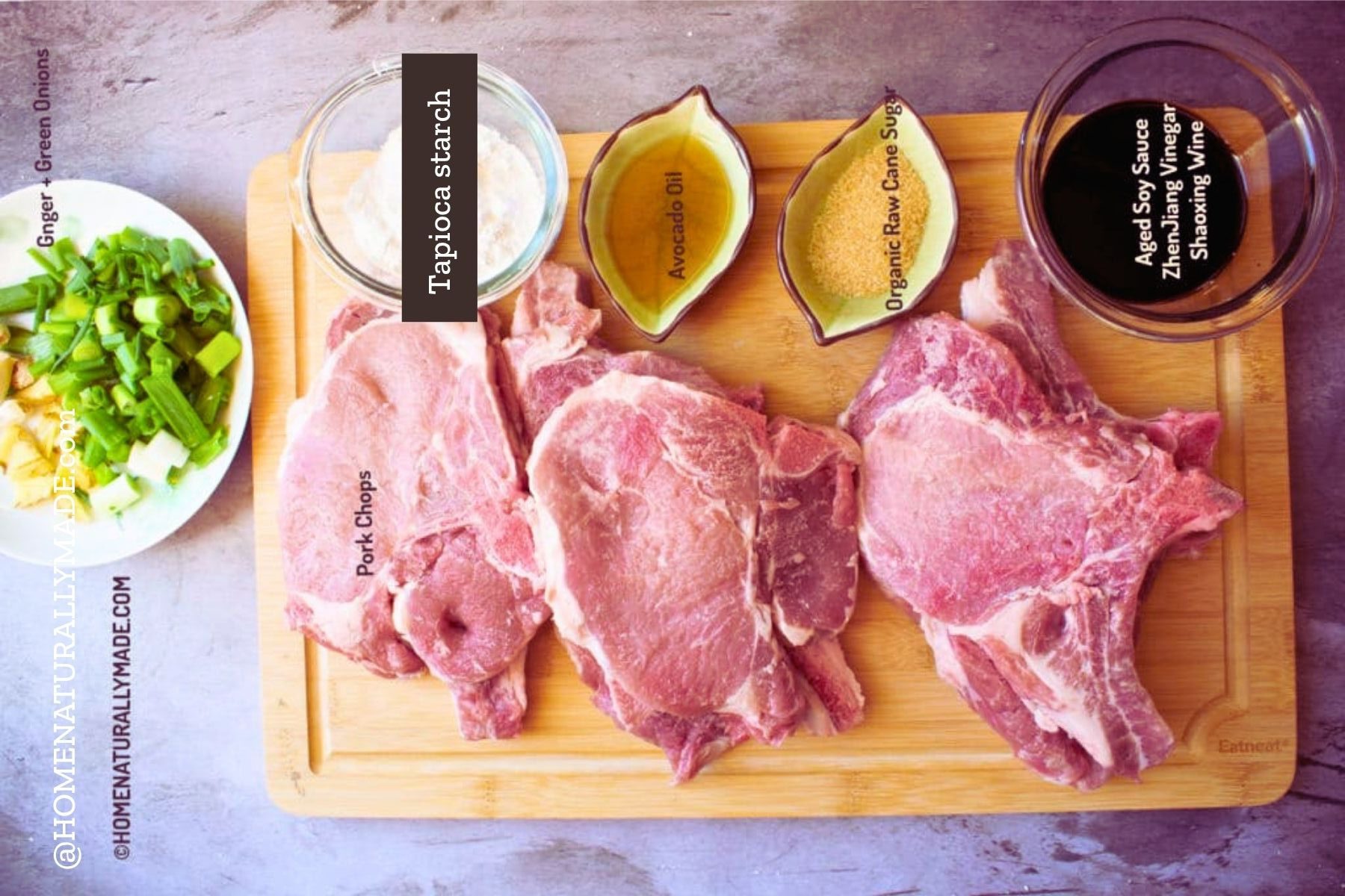 Shanghai braised pork chops ingredients